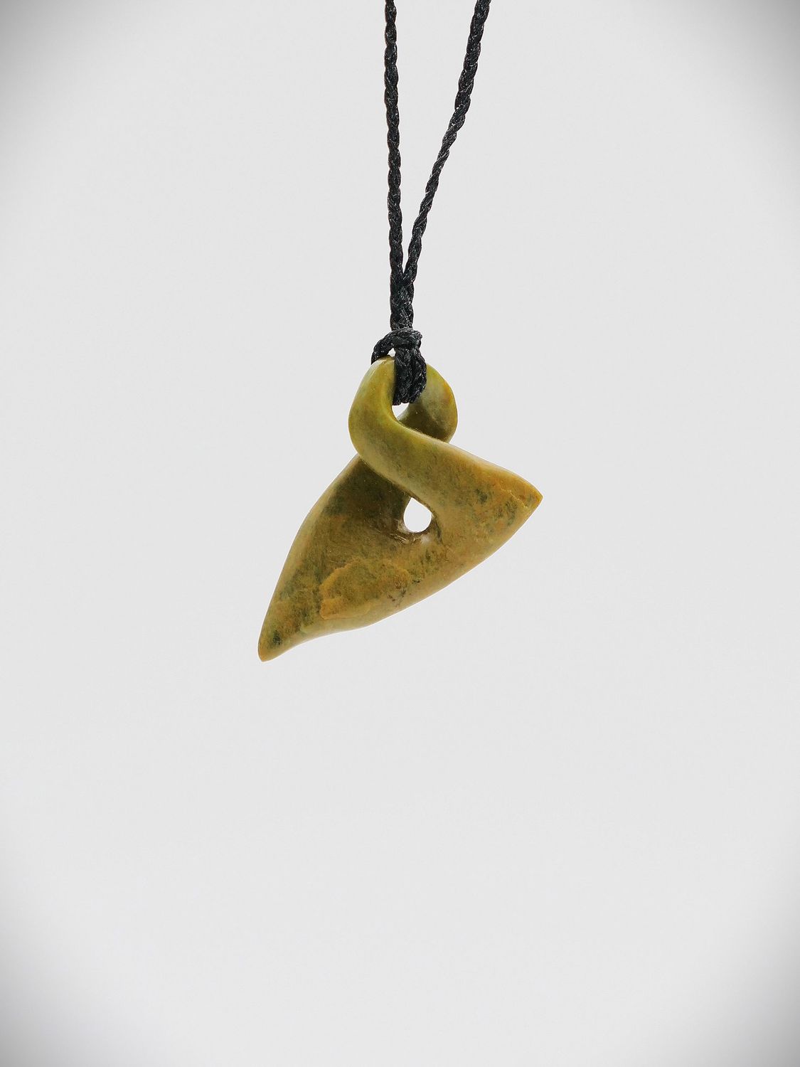 Moko Pounamu Pikorua (Twist) NZ Genuine Raukaraka Greenstone - Muriwai
