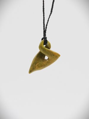 Moko Pounamu Pikorua (Twist) NZ Genuine Raukaraka Greenstone - Muriwai