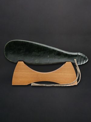 Moko Pounamu Mere Genuine NZ Kawakawa Greenstone - Makotuku