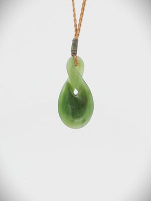 Moko Pounamu Pikorua Genuine NZ Kahurangi Greenstone - Kaitawa