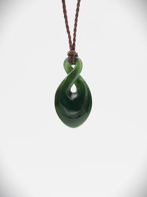 Moko Pounamu Pikorua NZ Genuine Kawakawa Greenstone - Tinakori
