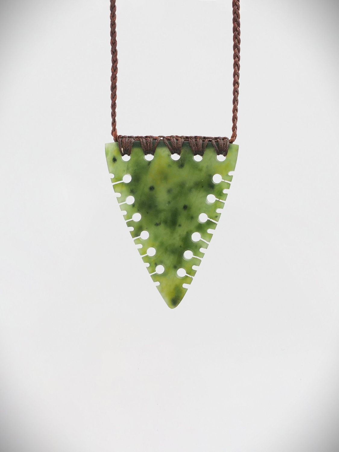 Moko Pounamu Rei Niho NZ Genuine Kawakawa Greenstone - Ahititi