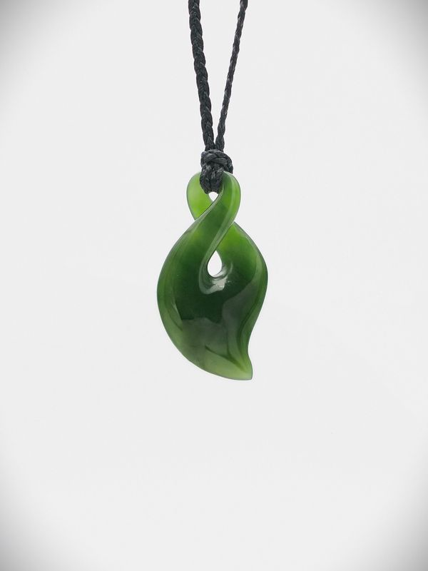 Moko Pounamu Pikorua (Twist) NZ Genuine Kahurangi Greenstone - Ngatapa