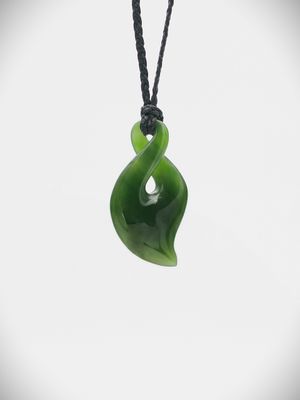 Moko Pounamu Pikorua (Twist) NZ Genuine Kahurangi Greenstone - Ngatapa