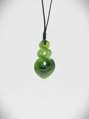 Moko Pounamu Pikorua NZ Genuine Kahurangi Greenstone - Pehiri