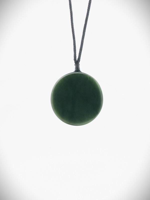 Moko Pounamu Porohita (Disc) NZ Genuine Kawakawa Greenstone - Urenui