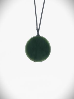 Moko Pounamu Porohita (Disc) NZ Genuine Kawakawa Greenstone - Urenui