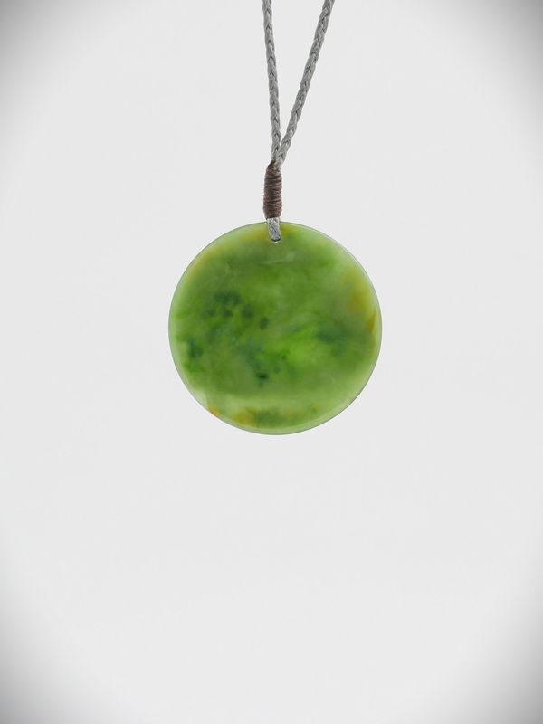 Moko Pounamu Porohita (Disc) NZ Genuine Kahurangi Greenstone - Tangarakau