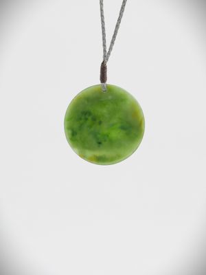 Moko Pounamu Porohita (Disc) NZ Genuine Kahurangi Greenstone - Tangarakau
