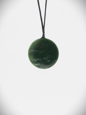 Moko Pounamu Porohita (Disc) NZ Genuine Kahotea Greenstone - Tokirima