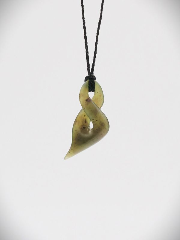 Moko Pounamu Single Pikorua NZ Genuine Totoweka Greenstone - Whatatutu