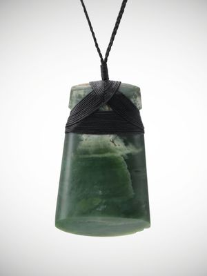 Moko Pounamu Toki Genuine NZ Inanga Greenstone - Kairua