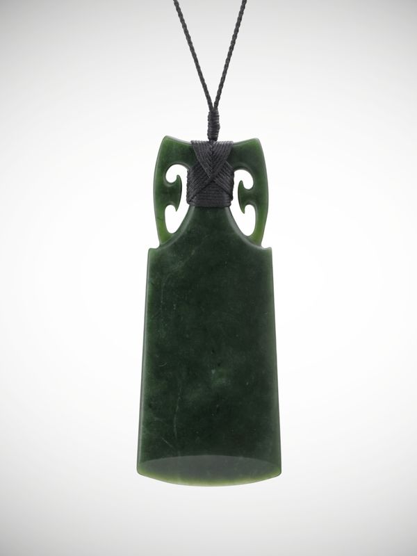 Moko Pounamu Toki Genuine NZ Kawakawa Greenstone - Kaiwera
