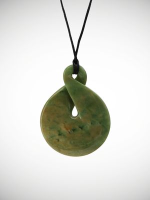 Moko Pounamu Pikorua (Twist) Genuine NZ Marsden Flower Pounamu Greenstone - Kereru