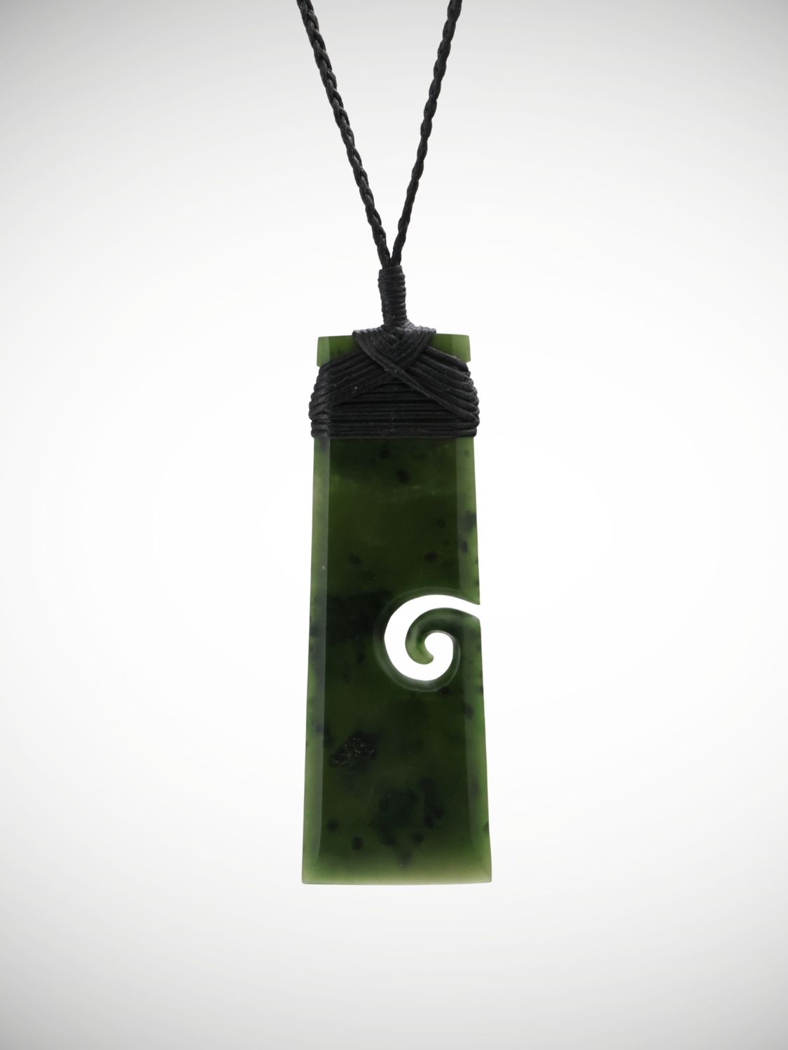 Moko Pounamu Toki with Koru Genuine NZ Kawakawa Greenstone - Kihitu