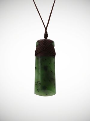 Moko Pounamu Toki Genuine NZ Kawakawa Greenstone - Kakiroa