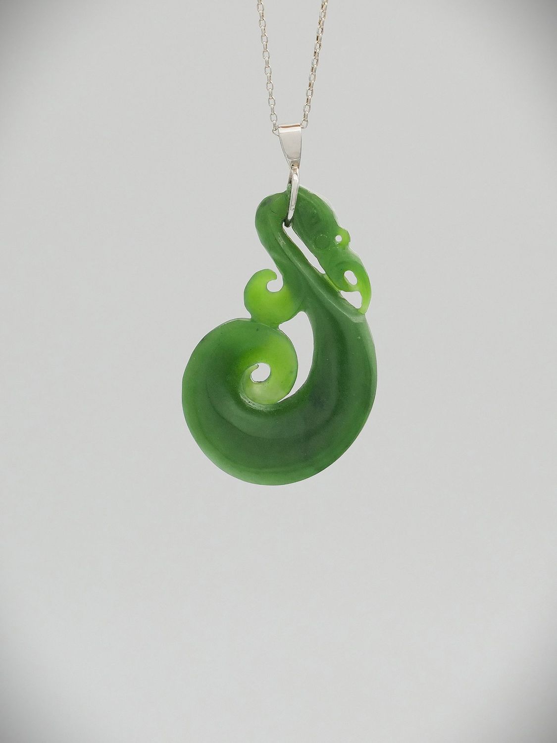 Moko Pounamu Manaia NZ Genuine Kahurangi Greenstone - Mangatuna