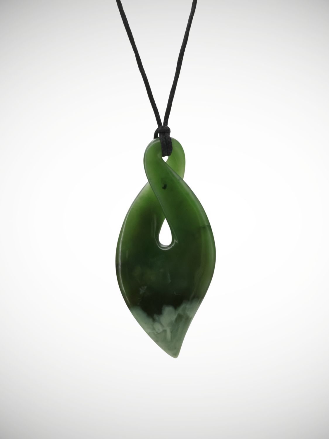 Moko Pounamu Pikorua (Twist) Genuine NZ Marsden Flower Greenstone - Kaiwharawhara