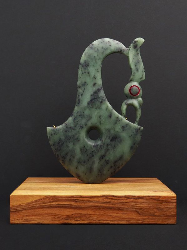 Moko Pounamu Manaia NZ Genuine Inanga Totoweka Greenstone - Whareponga