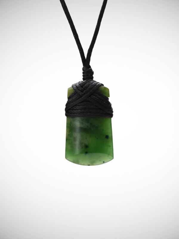 Moko Pounamu Toki Genuine NZ Kawakawa Greenstone - Kaitapeha