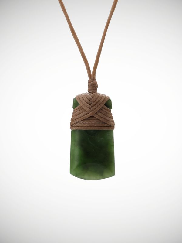Moko Pounamu Toki Genuine NZ Kawakawa Greenstone - Kohinui