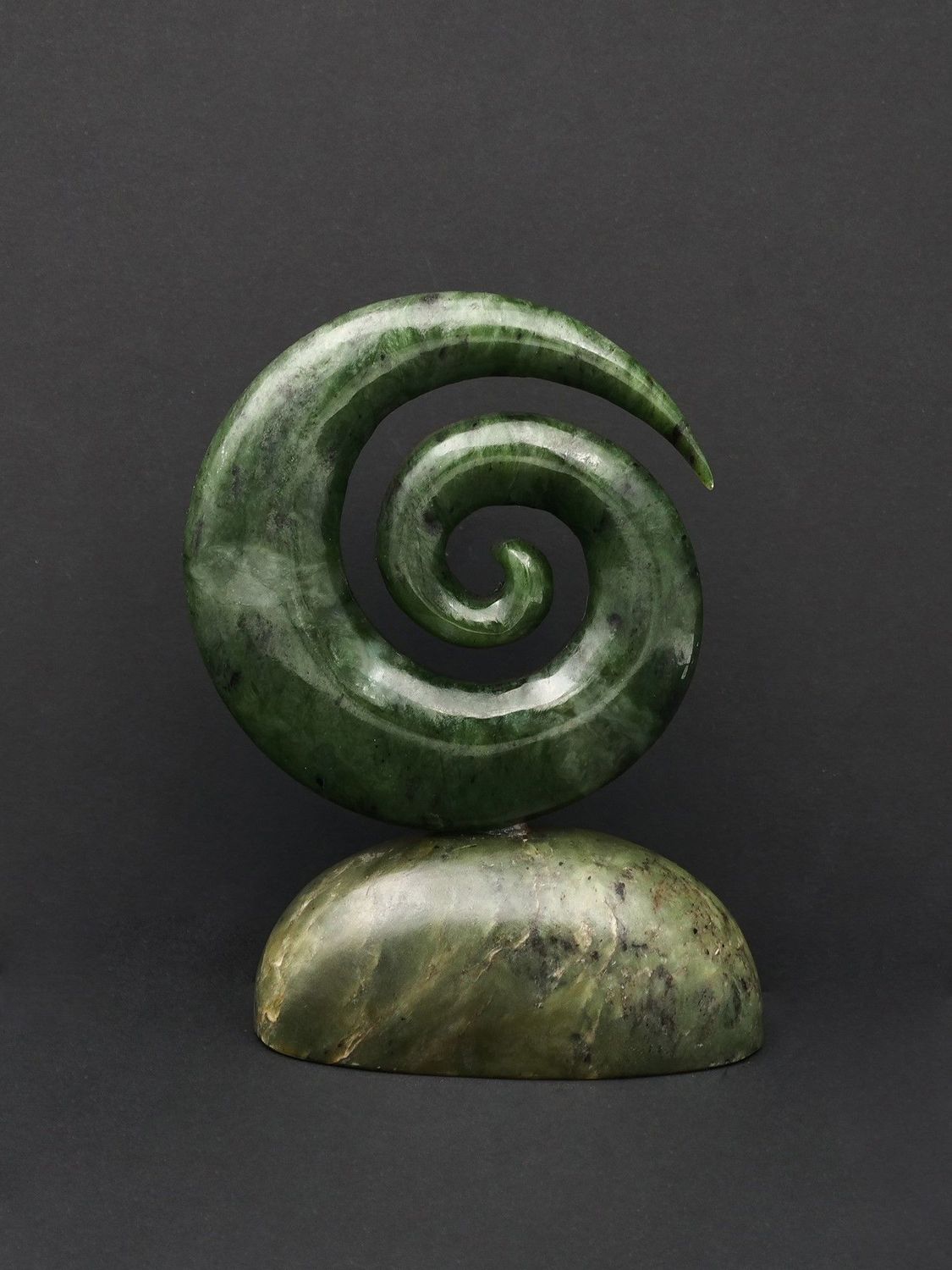 Moko Pounamu Koru NZ Genuine Kawakawa Greenstone - Te Whiti