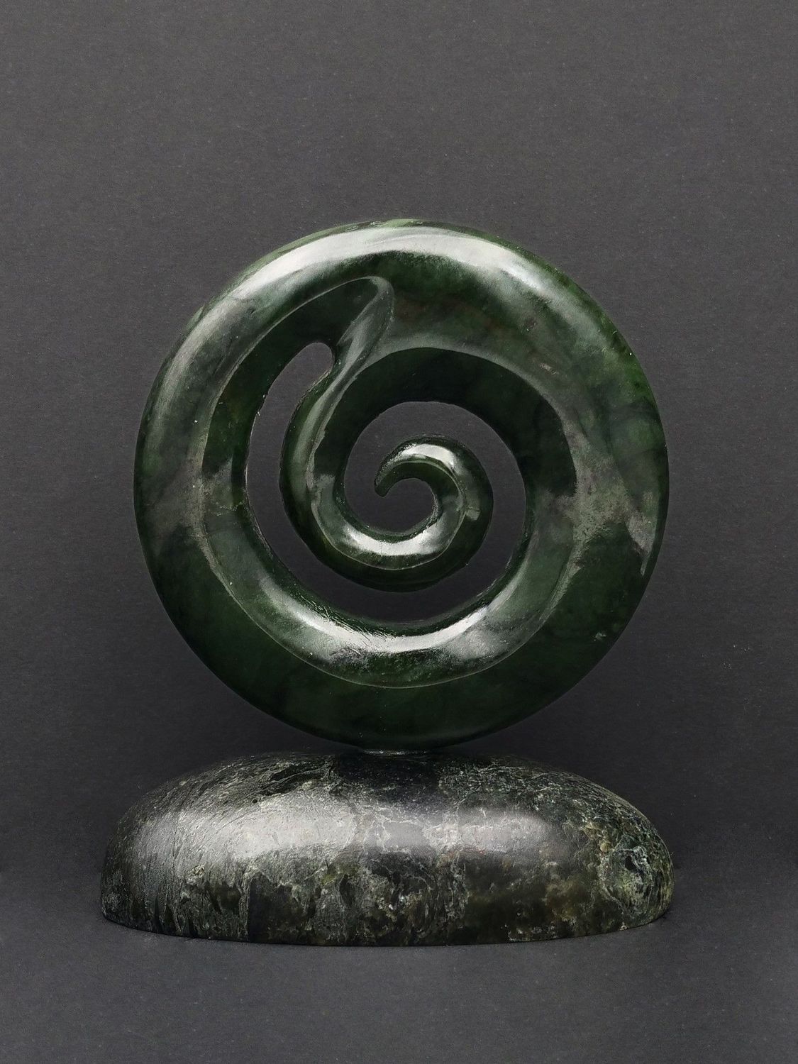 Moko Pounamu Koru NZ Genuine Kawakawa Serpentinite Greenstone - Tauwhareparae