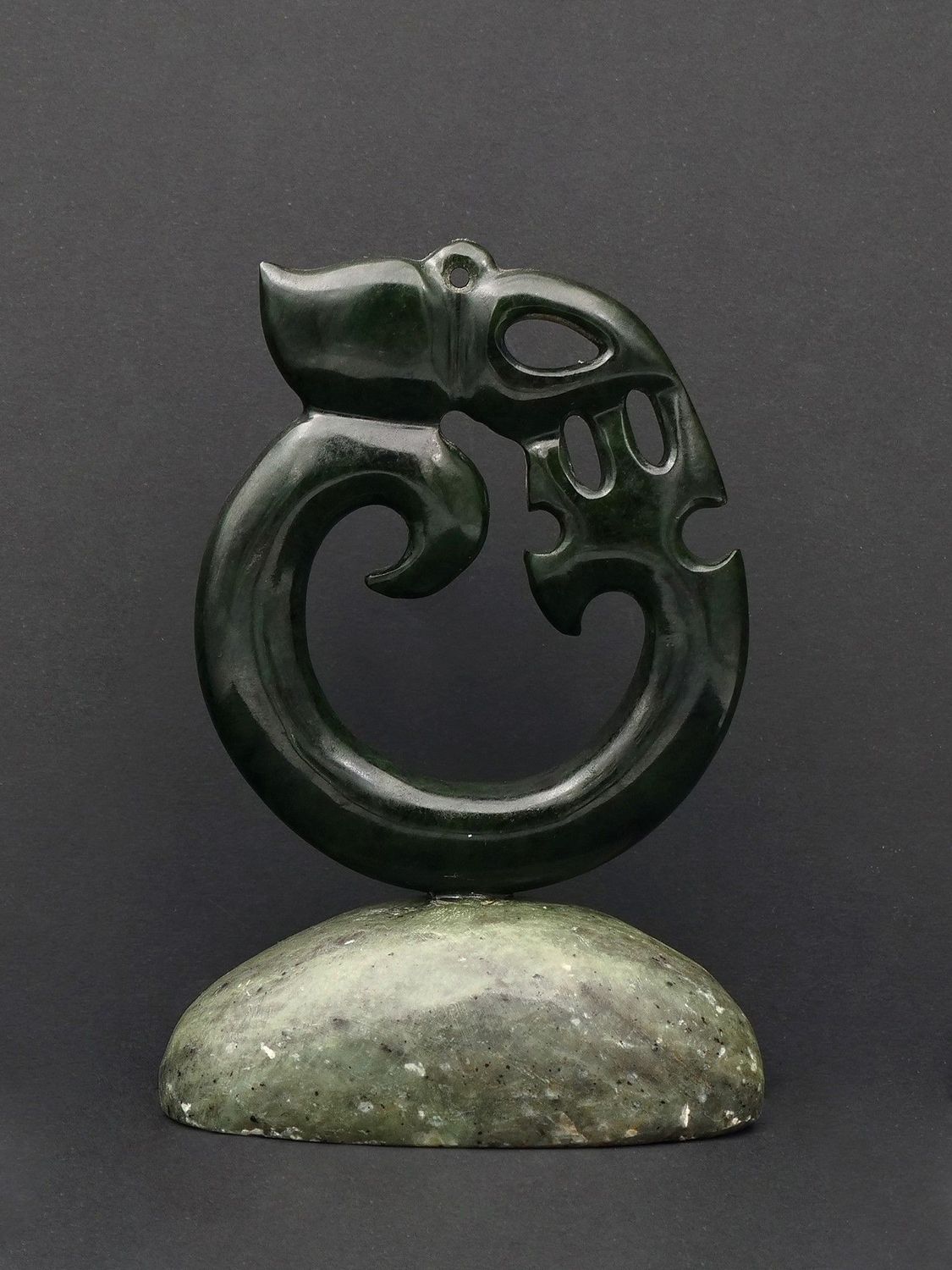 Moko Pounamu Koropepe NZ Genuine Kawakawa & Serpentinite Greenstone  - Towai