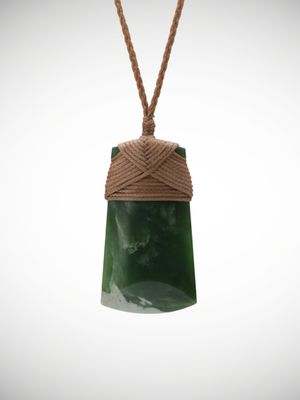 Moko Pounamu Toki Genuine NZ Kahurangi Flower Greenstone - Korakonui