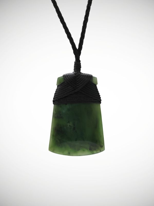 Moko Pounamu Toki Genuine NZ Kawakawa Greenstone - Kotuku