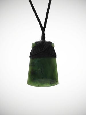Moko Pounamu Toki Genuine NZ Kawakawa Greenstone - Kotuku
