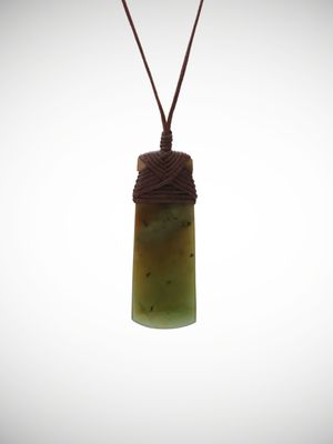 Moko Pounamu Toki Genuine NZ Kawakawa Greenstone - Kourarau