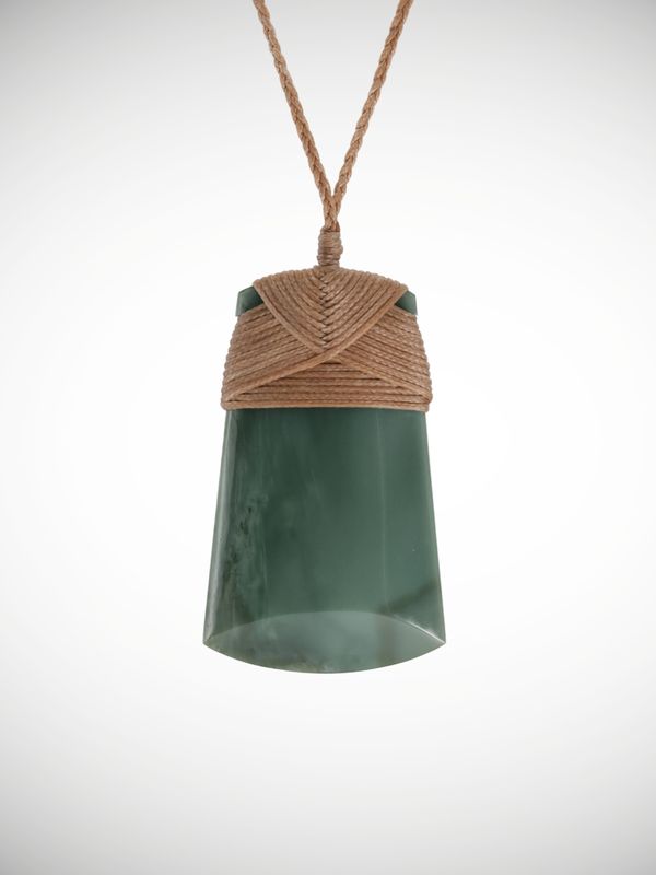 Moko Pounamu Toki Genuine NZ Inanga Greenstone - Kumeroa