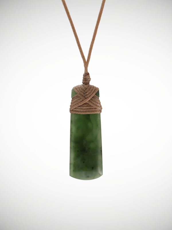 Moko Pounamu Toki Genuine NZ Kawakawa Greenstone - Makakahikatoa