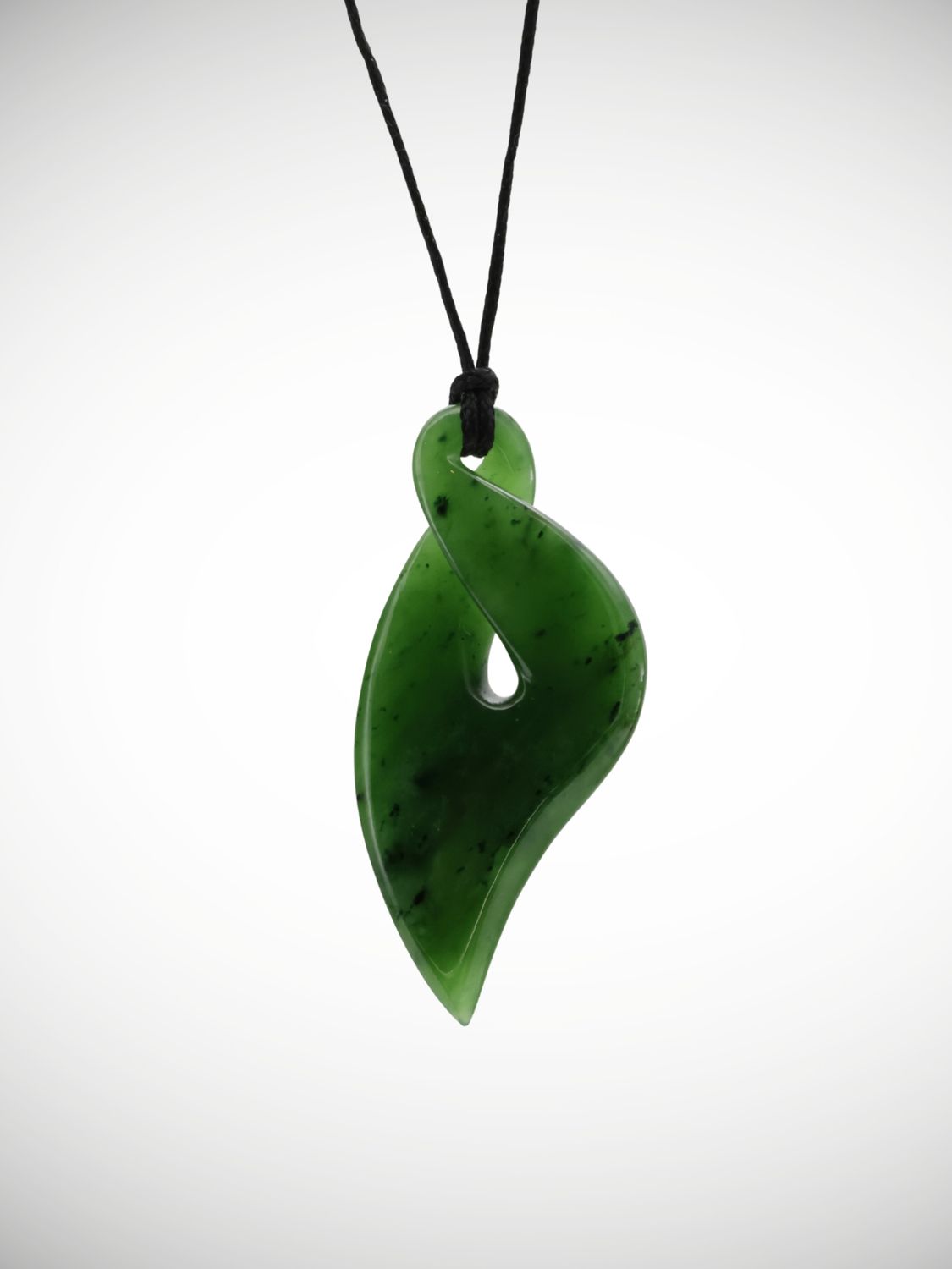 Moko Pounamu Pikorua (Twist) Genuine NZ Kawakawa Greenstone - Kohinui
