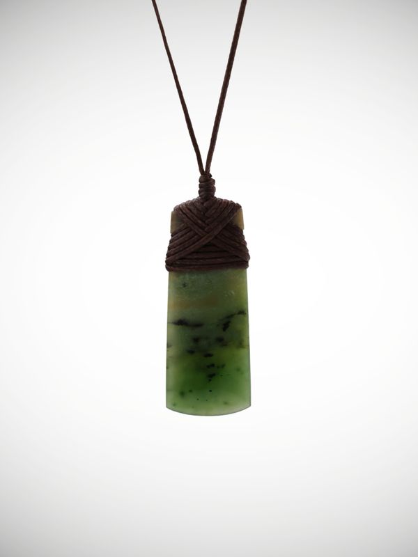 Moko Pounamu Toki Genuine NZ Kawakawa Greenstone - Makohine