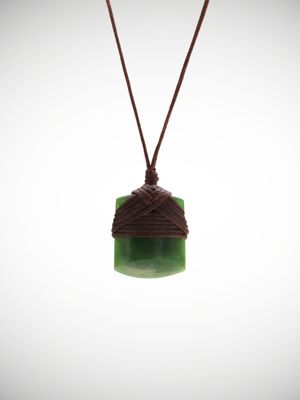 Moko Pounamu Toki Genuine NZ Marsden Flower Greenstone - Makowhai
