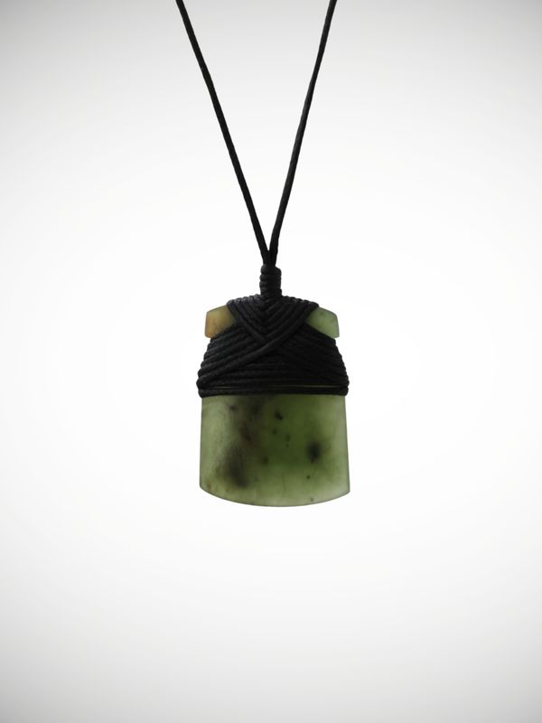 Moko Pounamu Toki Genuine NZ Kawakawa Greenstone - Mangakahia