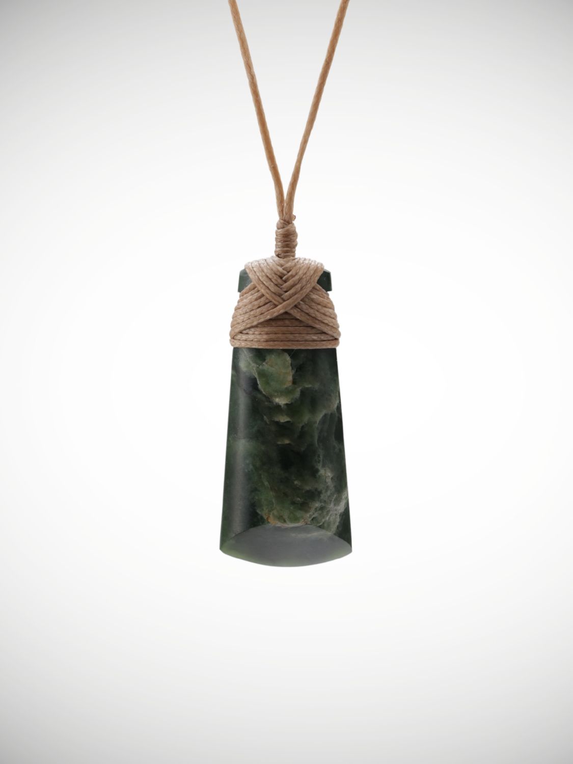 Moko Pounamu Toki Genuine NZ Marsden Flower Greenstone - Mangamuka