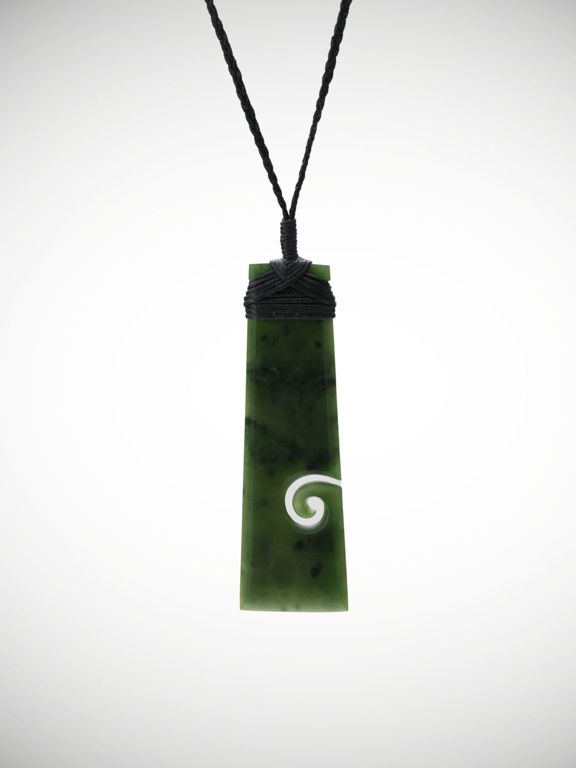 Moko Pounamu Toki with Koru Genuine NZ Kawakawa Greenstone - Mangamutu