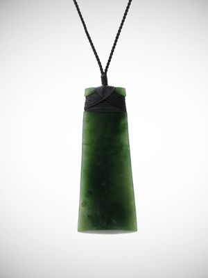 Moko Pounamu Toki Genuine NZ Kawakawa Greenstone - Mangaohutu