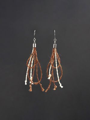 Moko Pounamu NZ Genuine Muka Earrings - Parauri ma