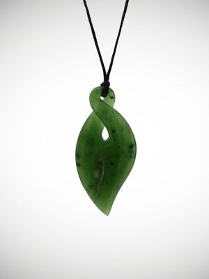 Moko Pounamu Pikorua (Twist) Genuine NZ Kahurangi Greenstone - Maunganui