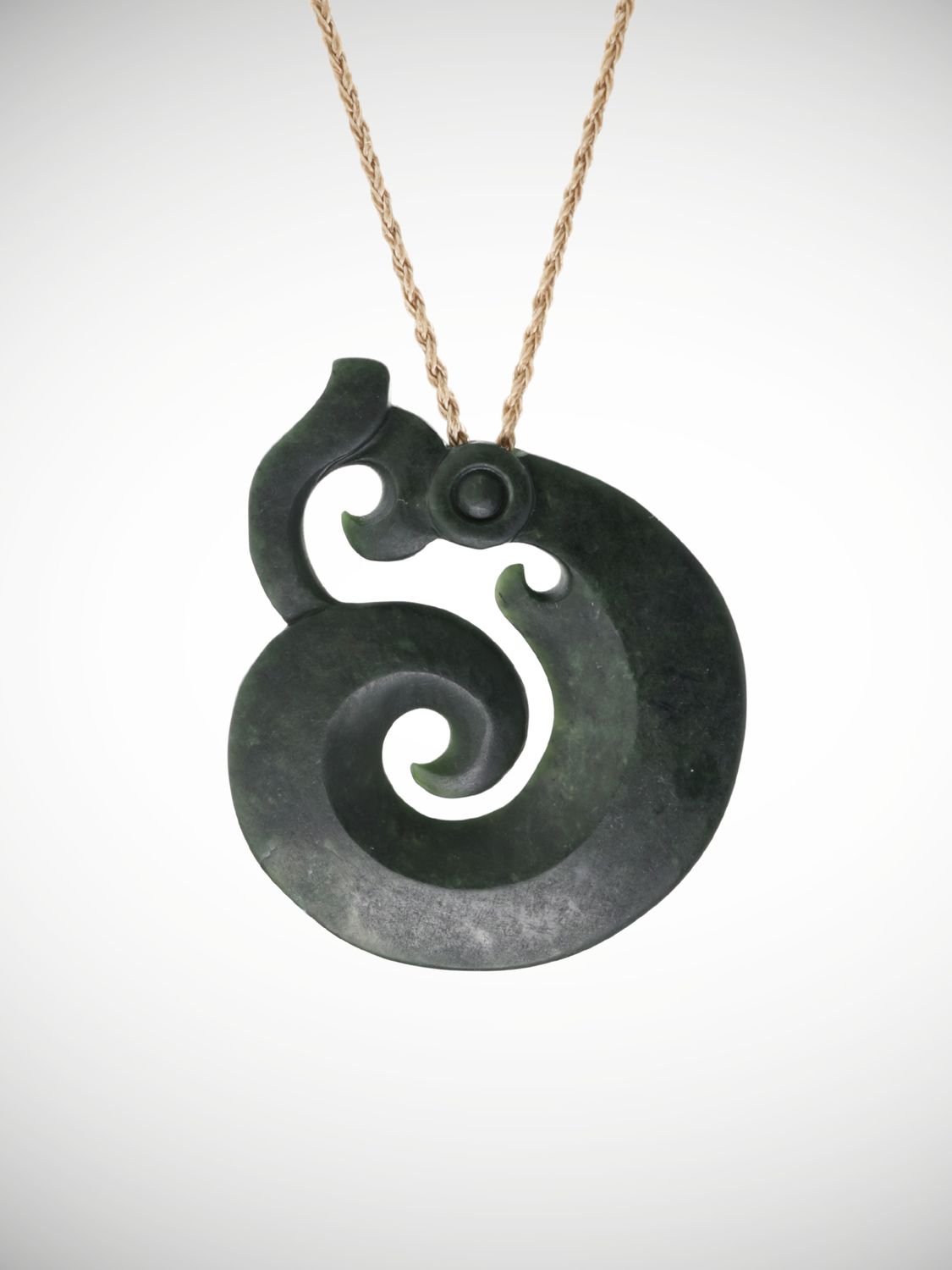 Moko Pounamu Manaia Genuine NZ Kawakawa Greenstone - Awaiti