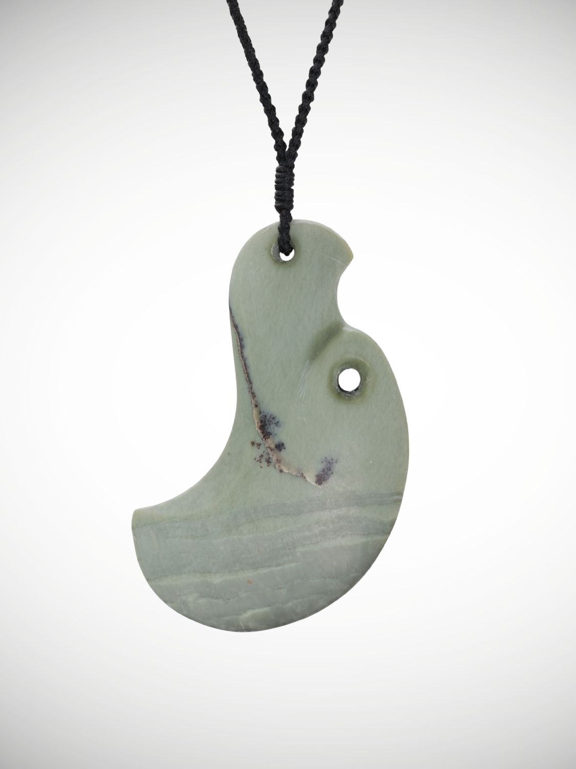 Moko Pounamu Manaia Genuine NZ Chatoyant Inanga Greenstone - Awakeri