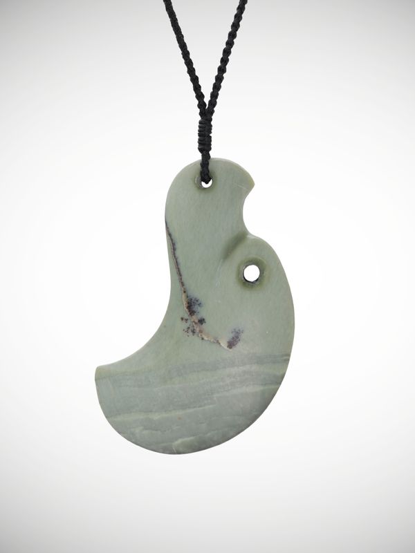 Moko Pounamu Manaia Genuine NZ Chatoyant Pīpīwharauroa Inanga Greenstone - Awakeri