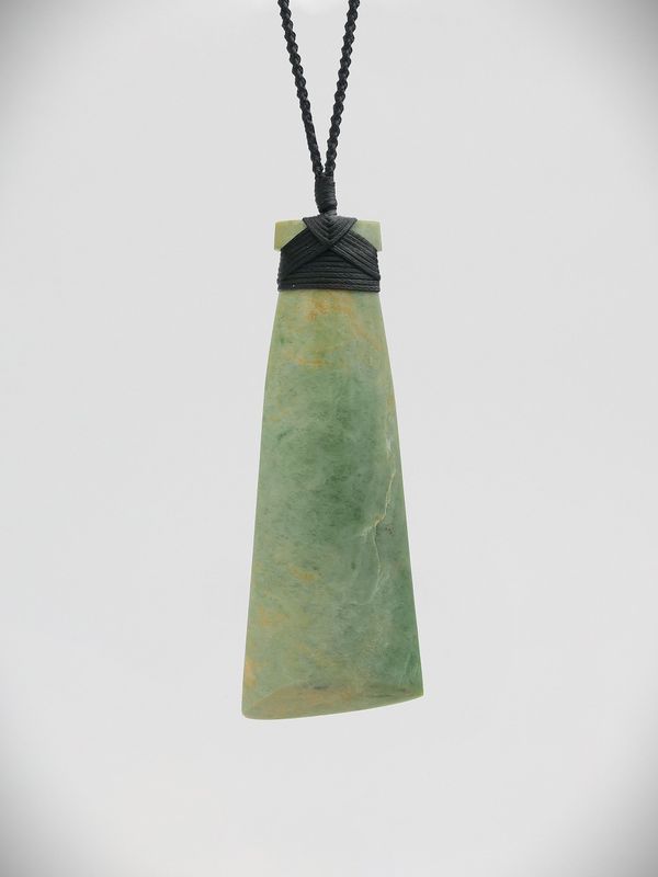 Moko Pounamu Toki NZ Genuine Auhunga Flower Greenstone -  Pukeuri