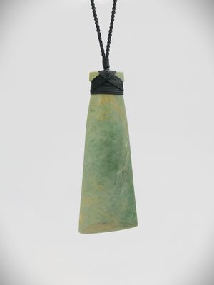 Moko Pounamu Toki NZ Genuine Auhunga Flower Greenstone -  Pukeuri
