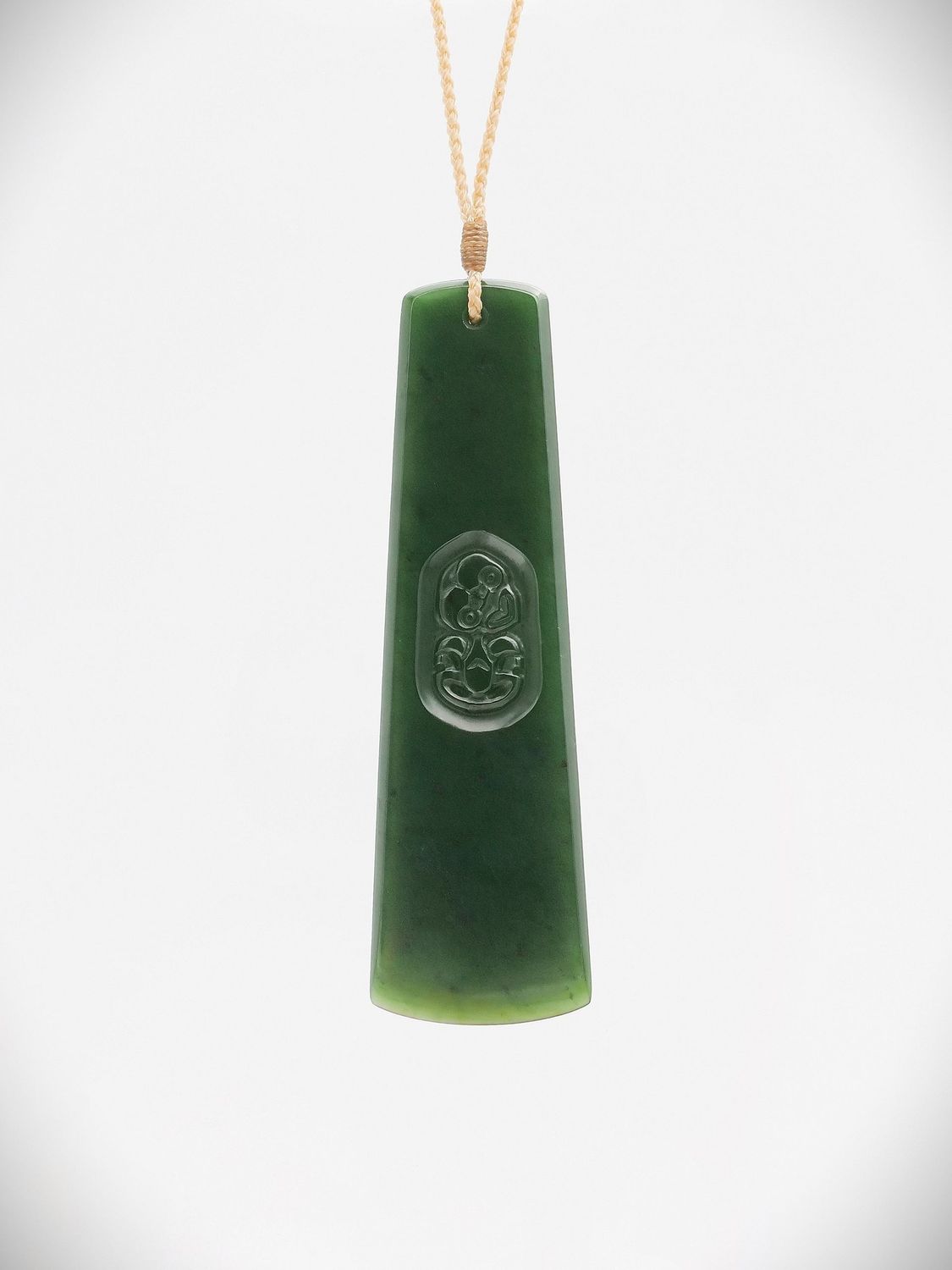 Moko Pounamu Toki NZ Genuine Kawakawa Greenstone - Whangawehi