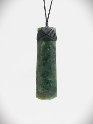 Moko Pounamu Toki NZ Genuine Kawakawa Greenstone - Tokomaru Moko Pounamu Toki NZ Genuine Kawakawa Greenstone - Tokomaru